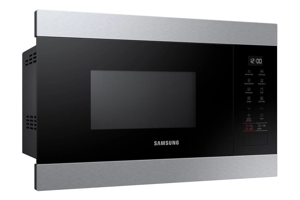 Samsung MG22M8274CT Forno Microonde con Grill Capacita' 22 Litri Potenza 1300W Piatto Doratore Sensore Smart Moisture Modalita' Standby Touch Controllo Nero-Acciaio Inossidabile