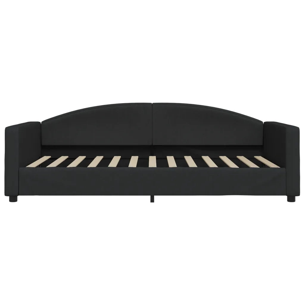 Letto singolo | Letto per adulti | Letto da Giorno Nero 100x200 cm in Tessuto