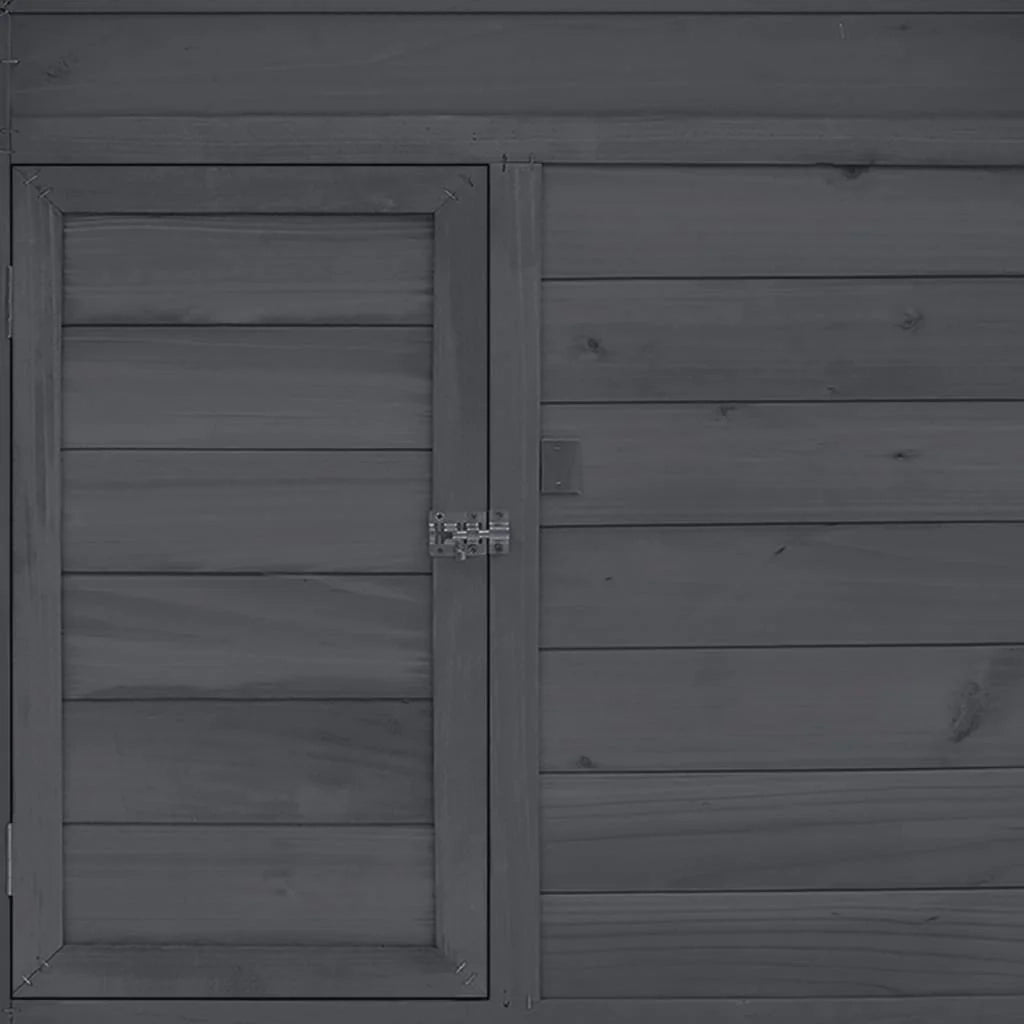 Pollaio 152 x 96 x 110 cm in legno massello di abete grigio e bianco 02_0001703