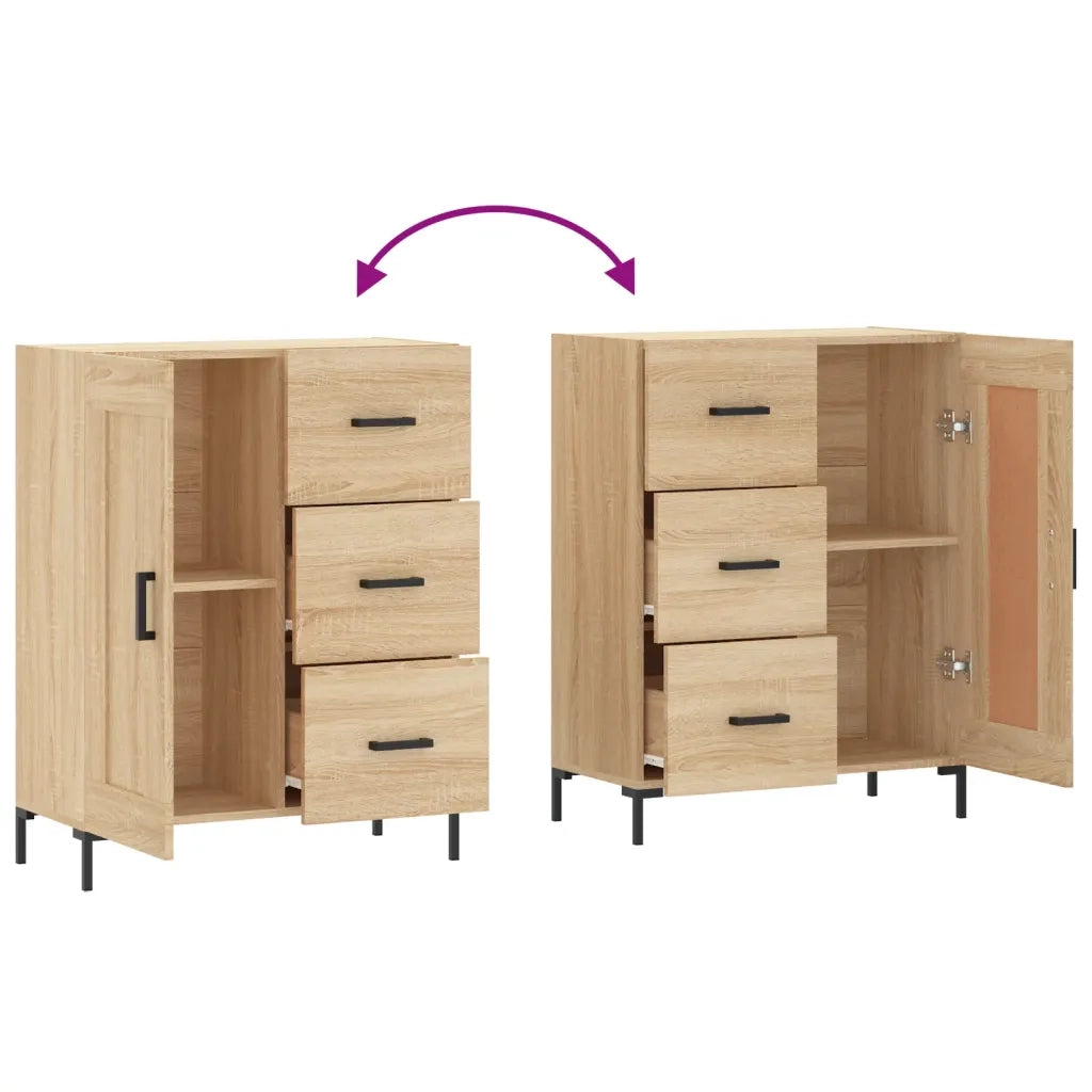 Credenza-Buffet-Armadio da cucina Rovere Sonoma 69,5x34x90 cm in Legno Multistrato 319552