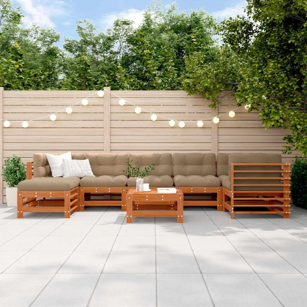Set Lounge da Giardino 8 pcs Marrone Cera 3418077