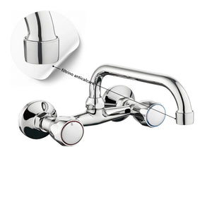 Rubinetto a muro up canna alta in ottone cucina con erogazione orientabile *** confezione 1