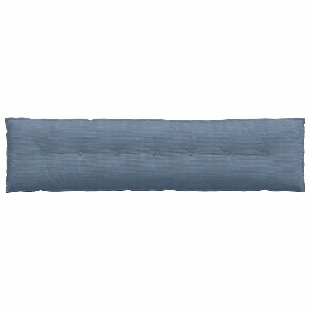 Cuscino per Schiena Blu 200 x 50 cm Tessuto in Cords