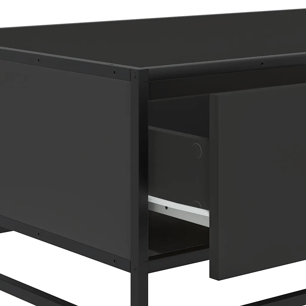 vidaXL Tavolino Salotto Nero 90x57x35 cm in Truciolato e Metallo