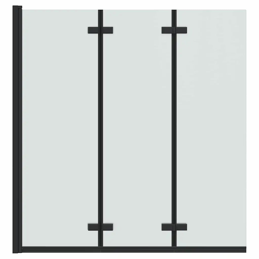 Involucro Doccia Nero 130 x 138 cm Vetro ESG e Alluminio CFW1640323