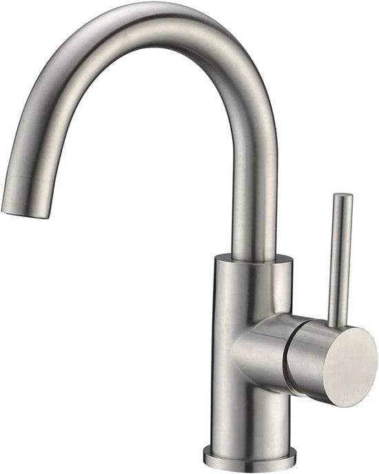 Wastafelkraan multifunzionale per bagno, con miscelatore per acqua calda e fredda in acciaio inossidabile