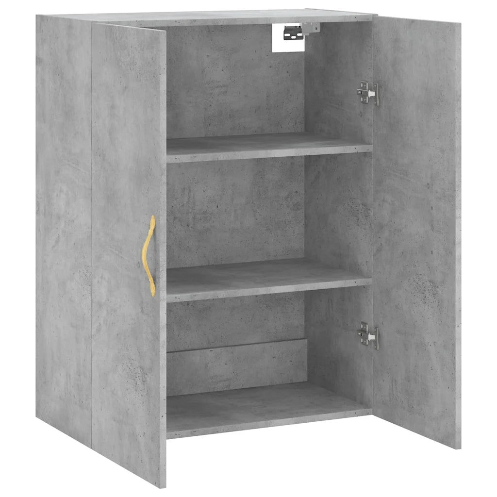 Armoire murale gris béton 69,5x34x90 cm