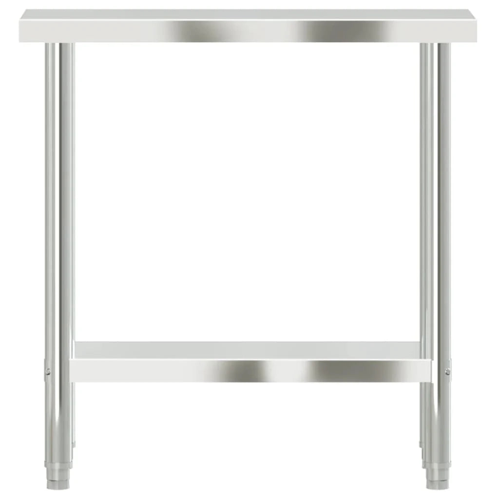 Tavolo da lavoro professionale da cucina 82,5 x 30 x 85 cm acciaio inox 02_0045406