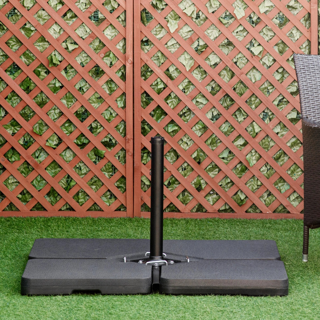 Base per Parasole 4 Plastre HDPE ¨C zephmum ¨C 100x100x6.8 cm Nero