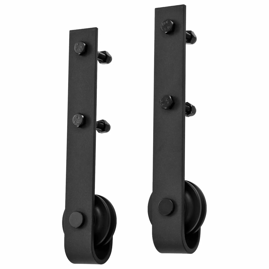 Porta scorrevole Naturale e Nero 90 x 210 cm 3444907