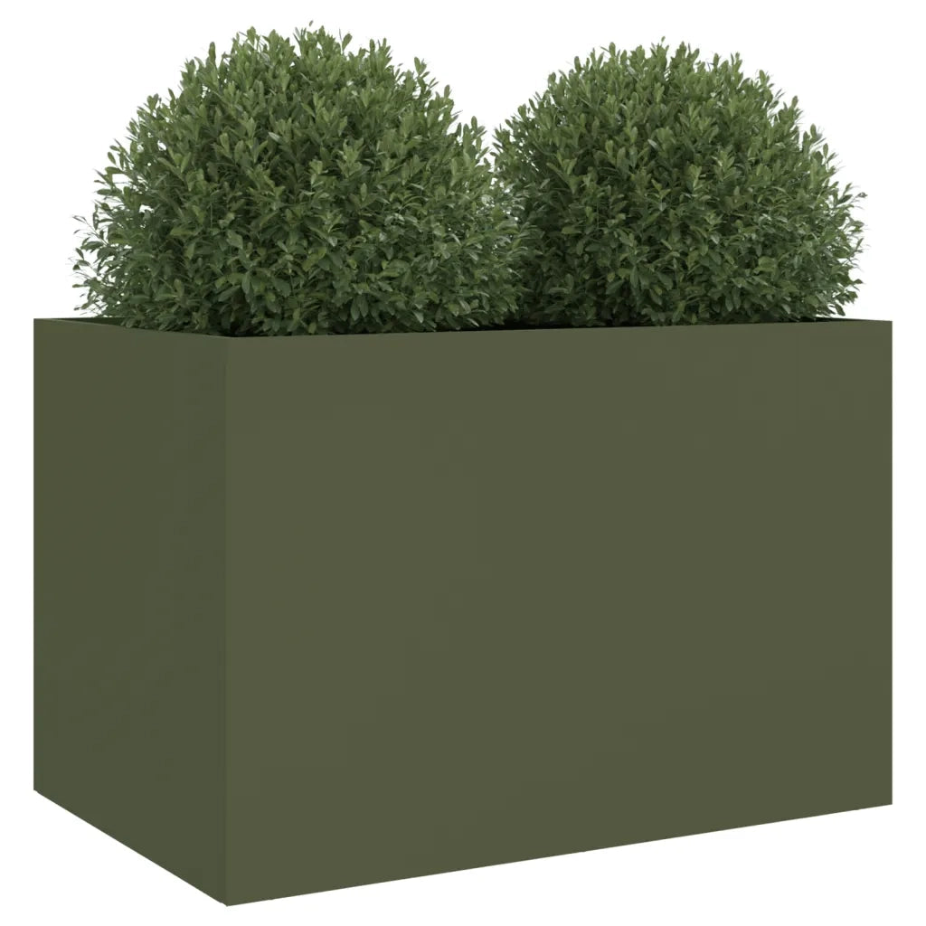 Fioriera Verde Oliva 62x47x46 cm in Acciaio