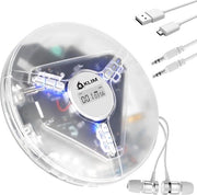 Portatile lettore CD con cuffia auricolare e batteria integrata - Compatibile con CD, CD-R, CD-RW, MP3, WMA - 5 effetti EQ