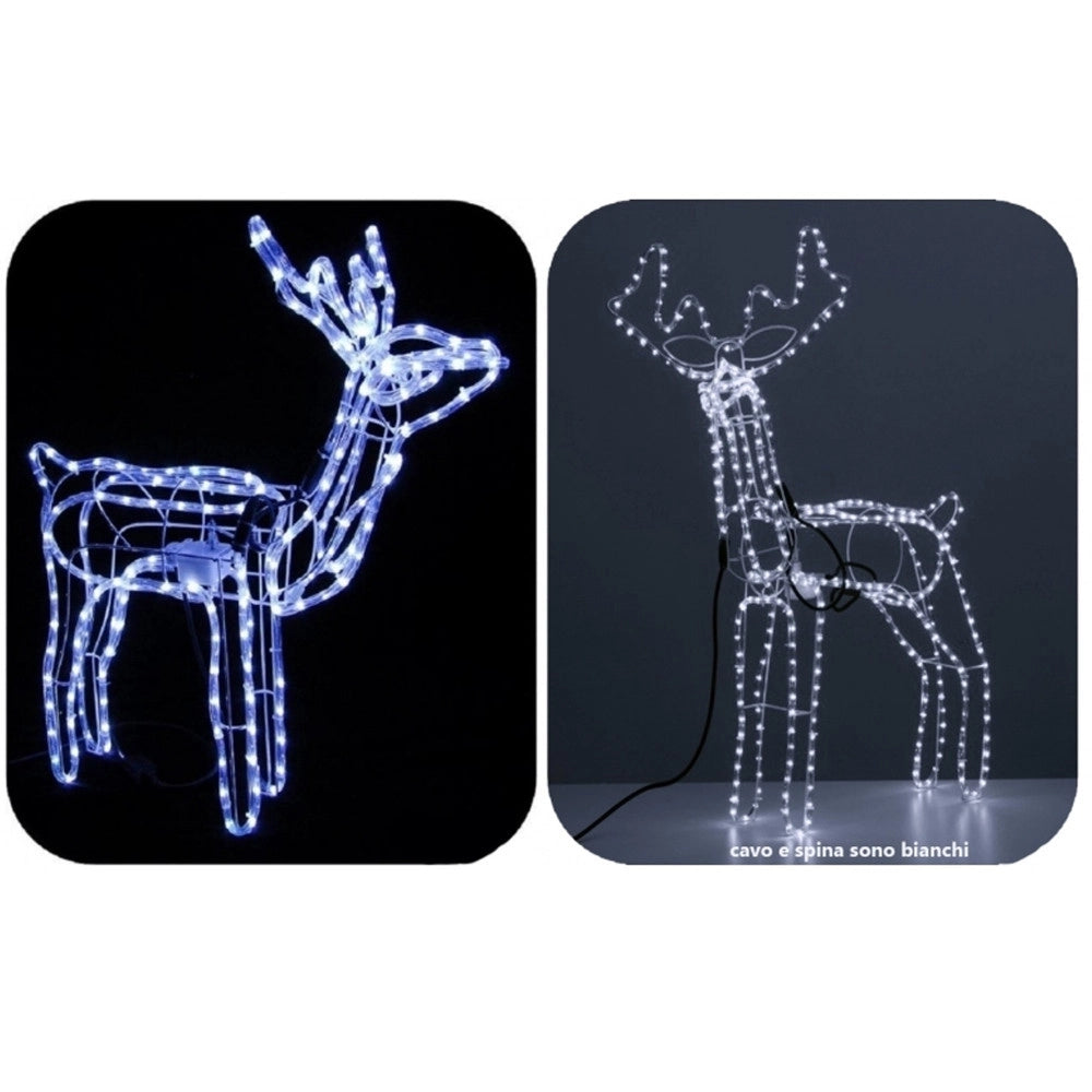 Trade Shop - Renna Con Movimento Luce Luci Led Ip44 Natale Natalizie Decorazioni Addobbi -