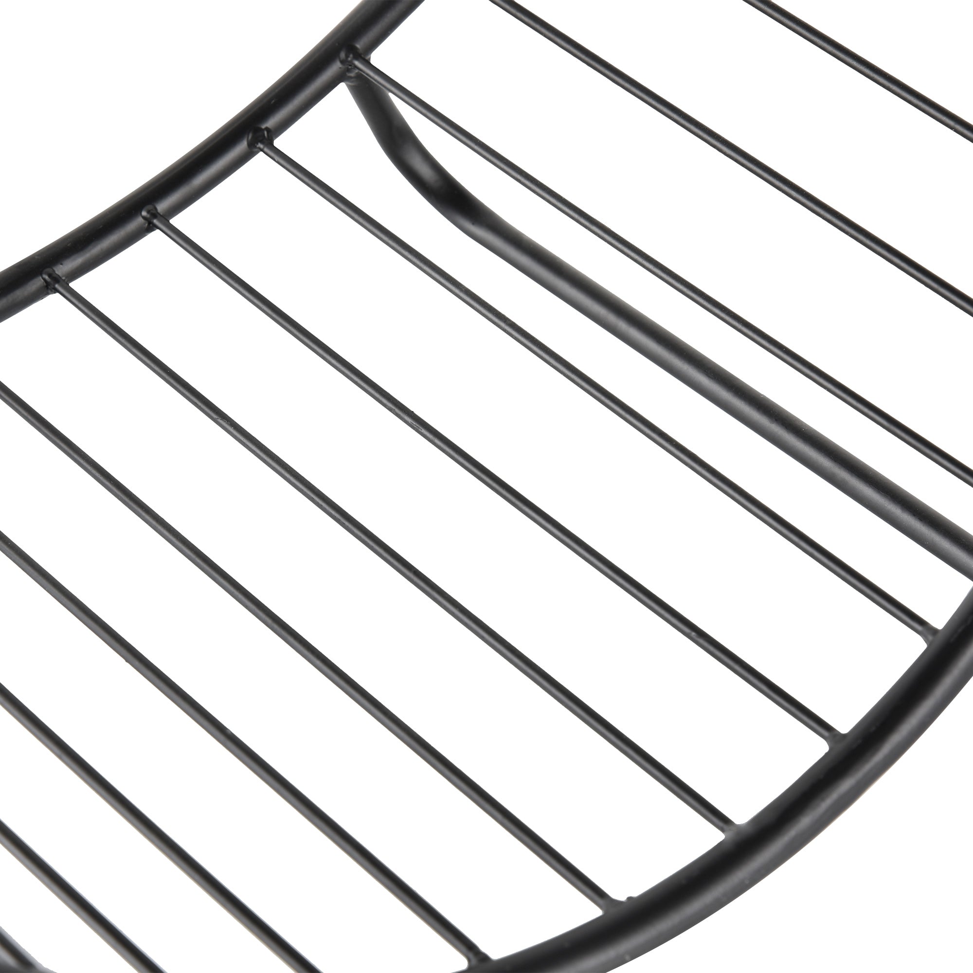 Portalegna per Camino 45x29,5x47 cm in Ferro Battuto  Nero