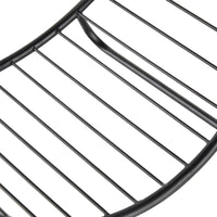 Portalegna per Camino 45x29,5x47 cm in Ferro Battuto  Nero