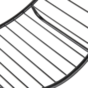 Portalegna per Camino 45x29,5x47 cm in Ferro Battuto  Nero