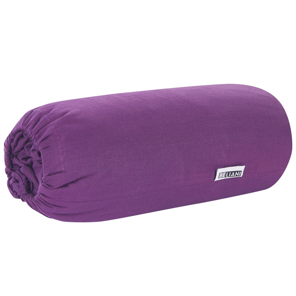 Lenzuolo con angoli cotone viola 200 x 200 cm con bordi elastici modello classico a tinta unita camera da letto classica