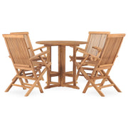 Set da Pranzo da Giardino 5 pz Pieghevole in Massello di Teak 3059978