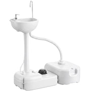 Lavabo Portatile da Campeggio con 2 Ruote. Serbatoio Acqua 17L e Serbatoio Sapone 2.5L. 83x50x103cm