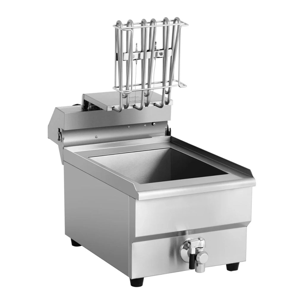 Friggitrice elettrica professionale per ristoranti 16 litri 6000 watt rubinetto di scarico zona fredda 14_0001783