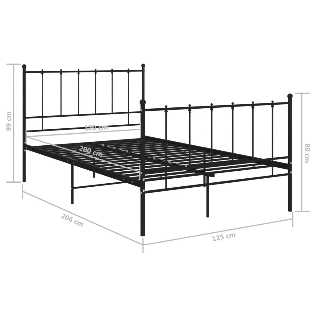 Giroletto Nero in Metallo 120x200 cm 324952