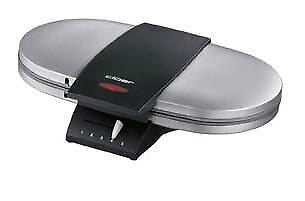 Cloer 1329 piastra per waffle 1200 W Nero, Acciaio inossidabile