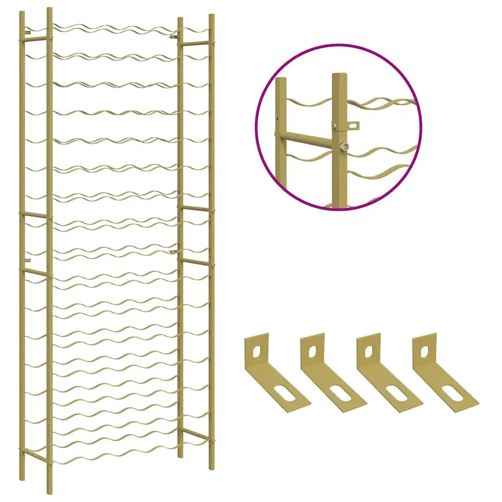 Portabottiglie per 96 Bottiglie Metallo Oro 340915