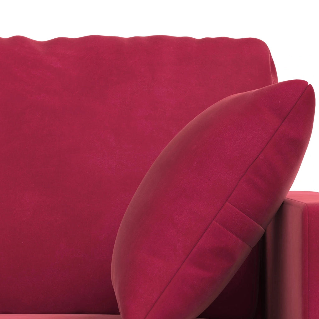 Set di divani 2 pcs Rosso Vino 138 x 78 x 80 cm Velluto 3407512