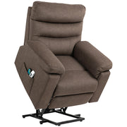 EasyComfort Poltrona Alzapersona Reclinabile Massaggiante e Riscaldante con Doppio Motore, Marrone Scuro