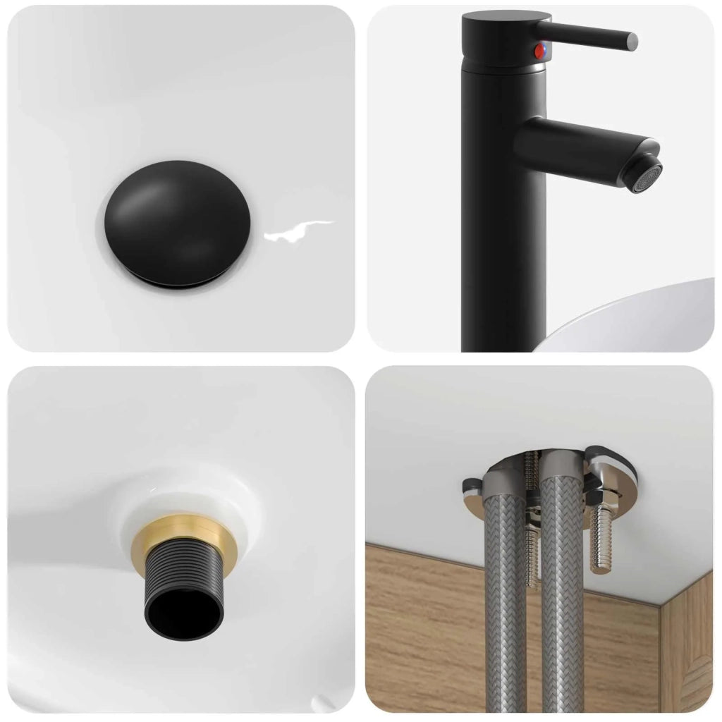 Set di Armadi da Bagno 4 pcs Rovere Artigianale 3406662