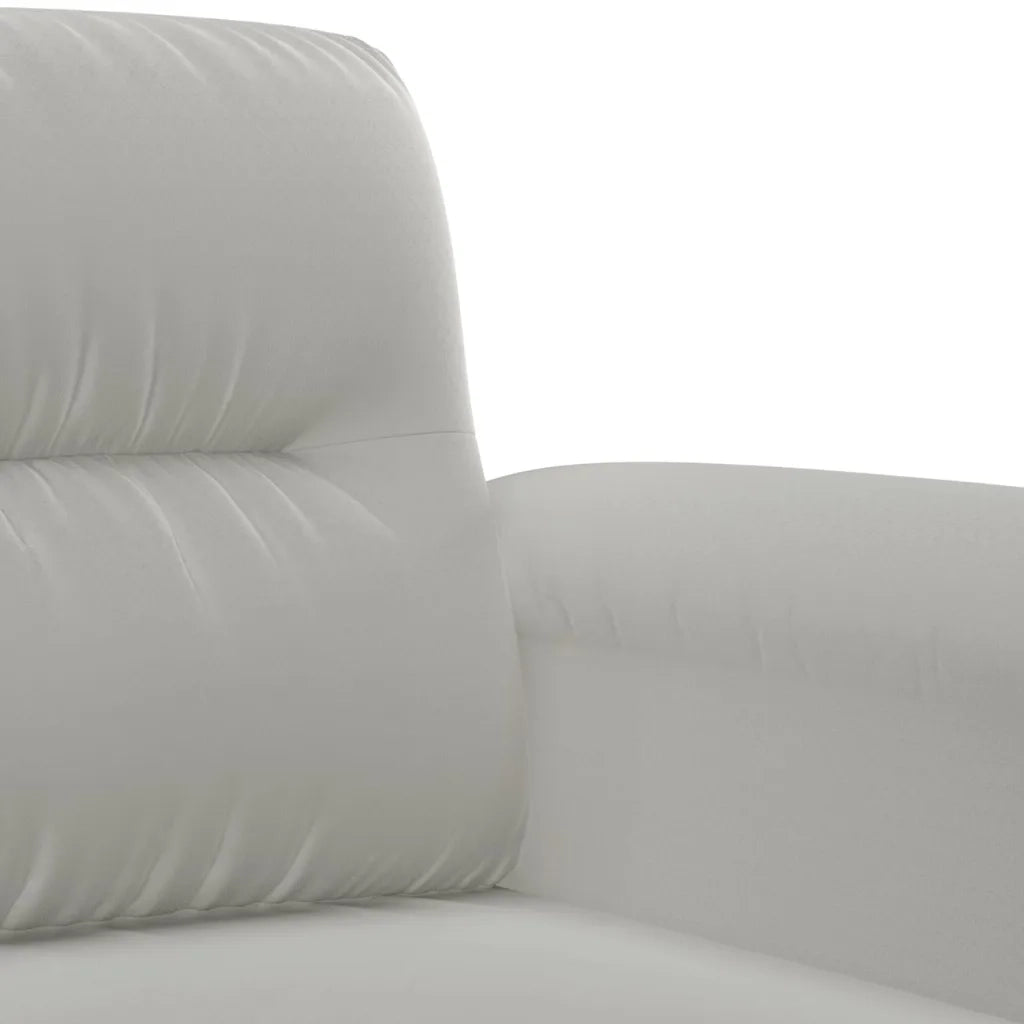 Set Divani 4 pz con Cuscini Grigio Chiaro in Tessuto Microfibra