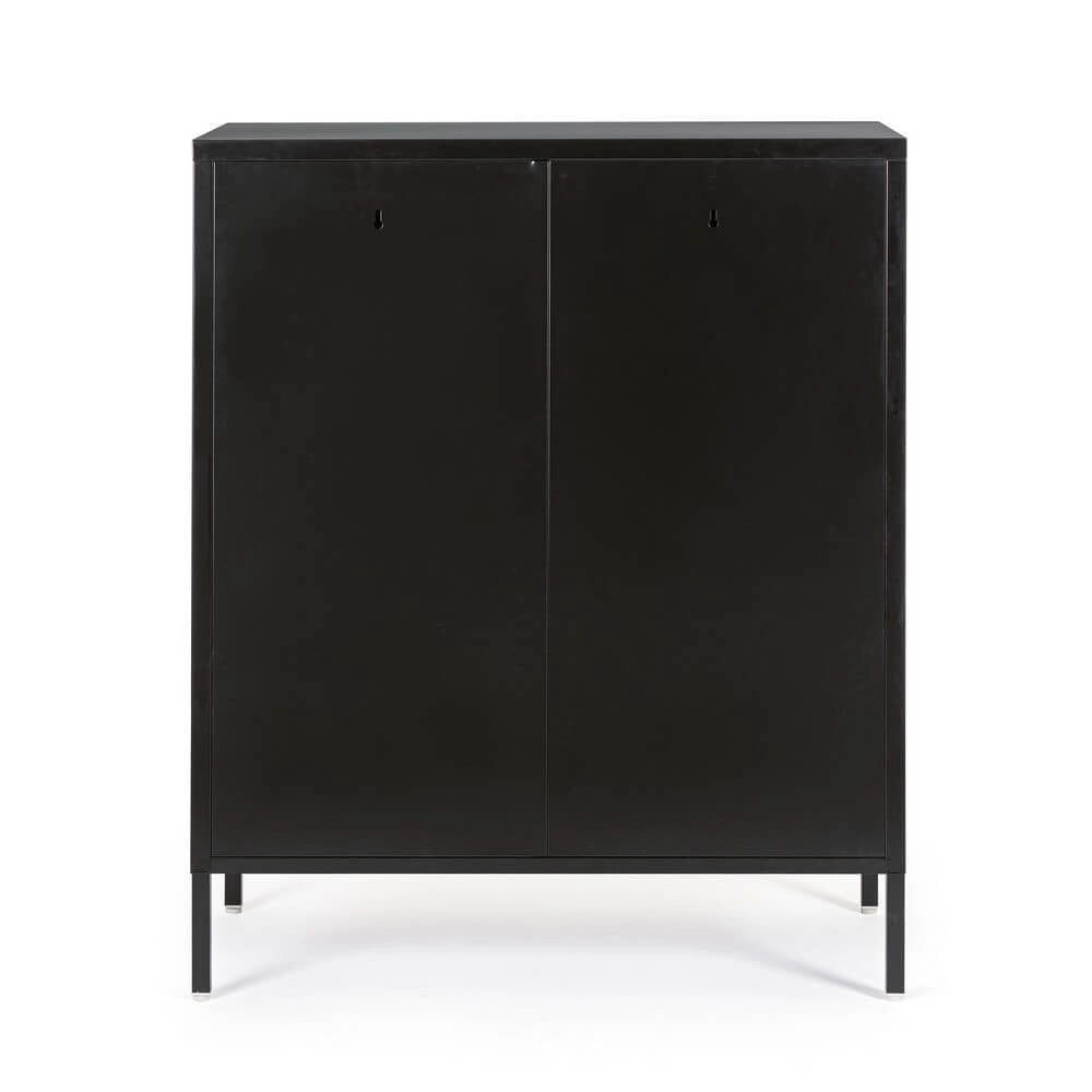Credenza in Acciaio a 2 Ante Stile Industriale con Ripiani - CLIFTON