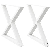 Set di 2 gambe regolabili per tavolo da pranzo moderno 90 x 72 cm in acciaio bianco 02_0057018