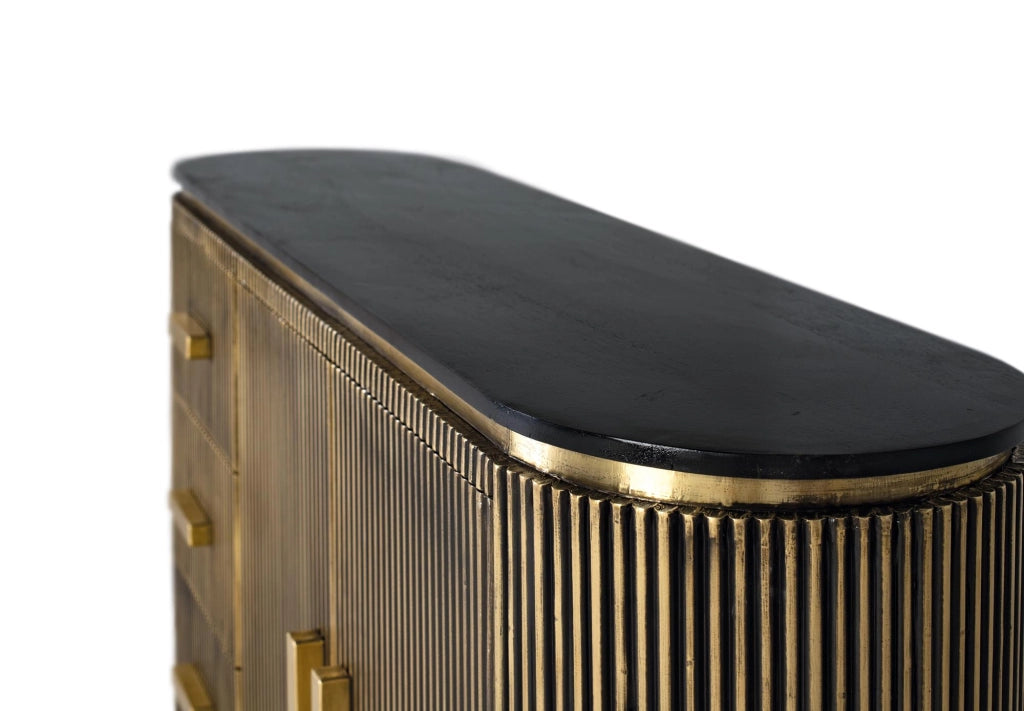 Credenza in legno di mango e bronzo 150 cm