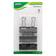 MOLLA FERMACARTE 'DOUBLE CLIP' mm 32 - pezzi 6- 24 blister  - LEBEZ