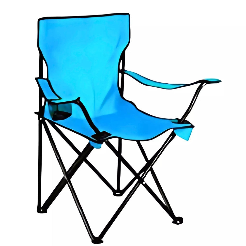 Trade Shop - Sedia Pieghevole Con Portabicchiere Da Pesca Campeggio Mare Spiaggia Tinta Unita 285006 -