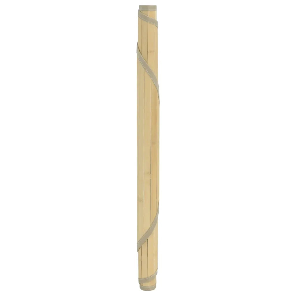 Tappeto Rotondo Naturale Chiaro 60 cm in BambÃ¹