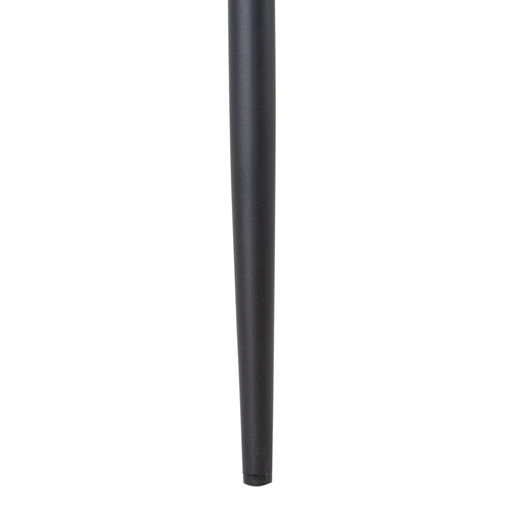 Set di 2 sedie da pranzo con rivestimento in tessuto marrone e gambe in metallo nero stile retrò rustico