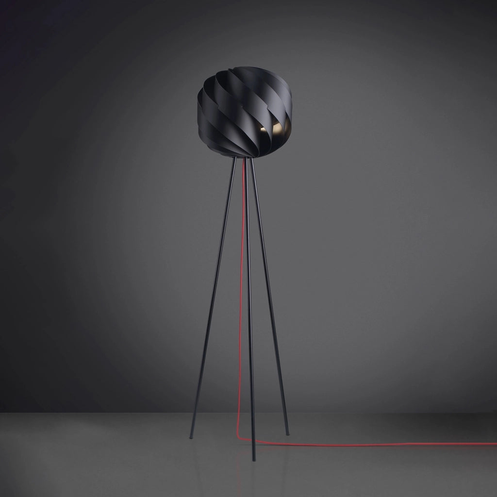 Piantana Moderna 3 Piedi Globe Polilux ® Nero E Metallo 1 Luce E27