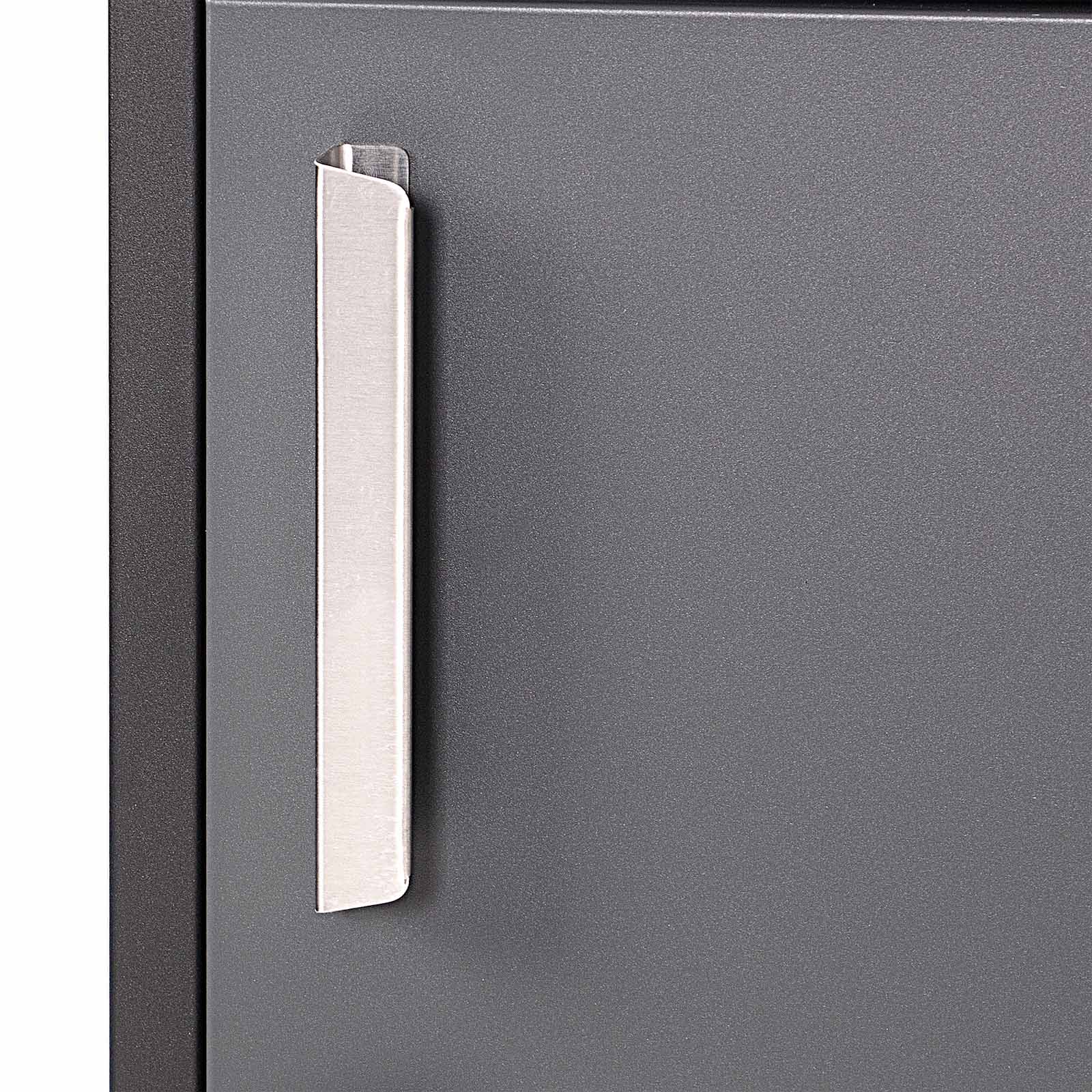 Cassetta postale per pacchi nera 50x37,5x115cm Portapacchi con serratura