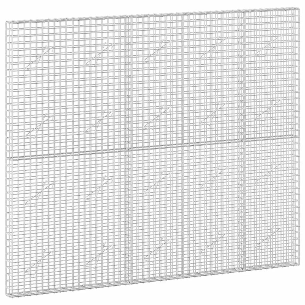 Gabione con filo da 5 mm e rete da 5x5 cm 250x10x200 cm 3464015