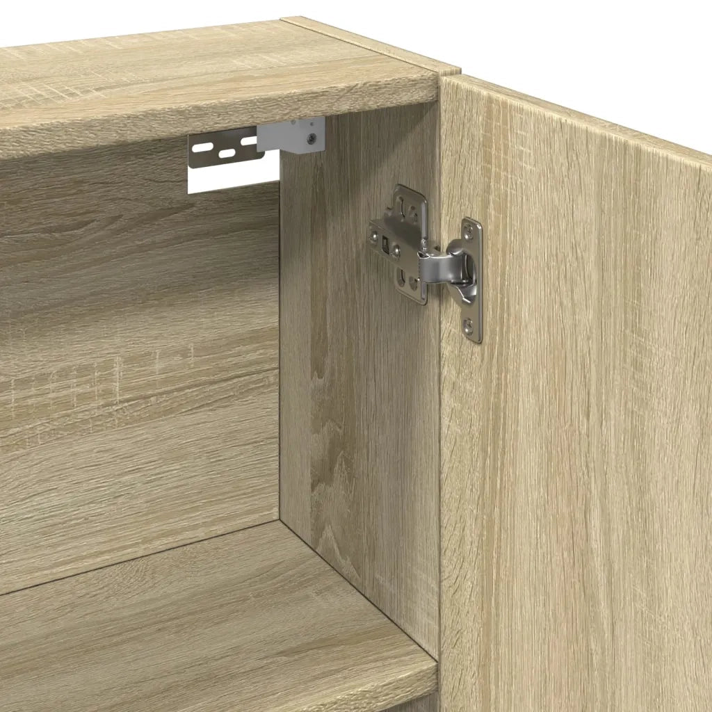 vidaXL Mobile Bagno con Specchio Rovere Sonoma 64,5x20x66,5 Truciolato