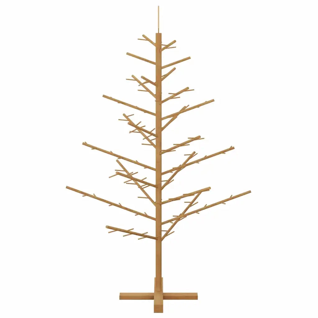 Albero di Natale in legno con supporto Marrone 150 cm