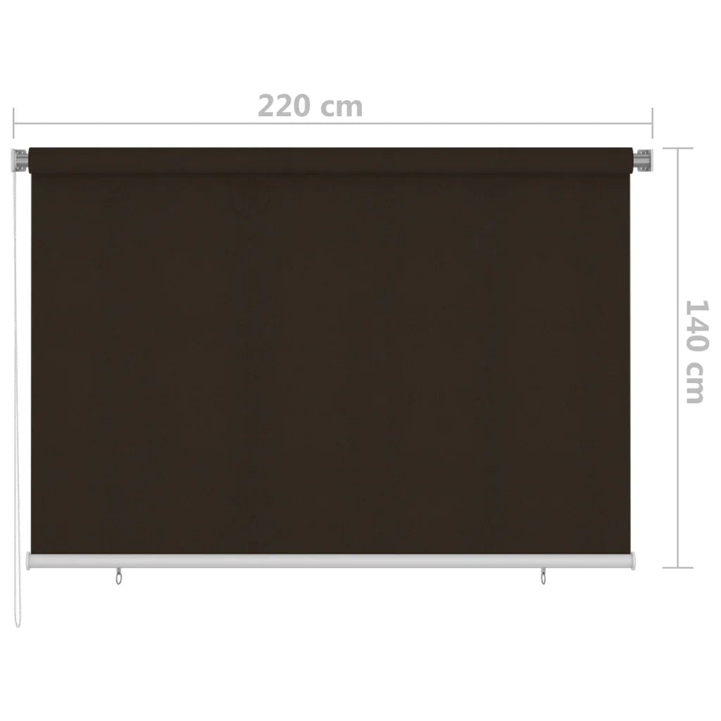 Tenda a rullo | Tenda avvolgibile per Esterni 220x140 cm Marrone