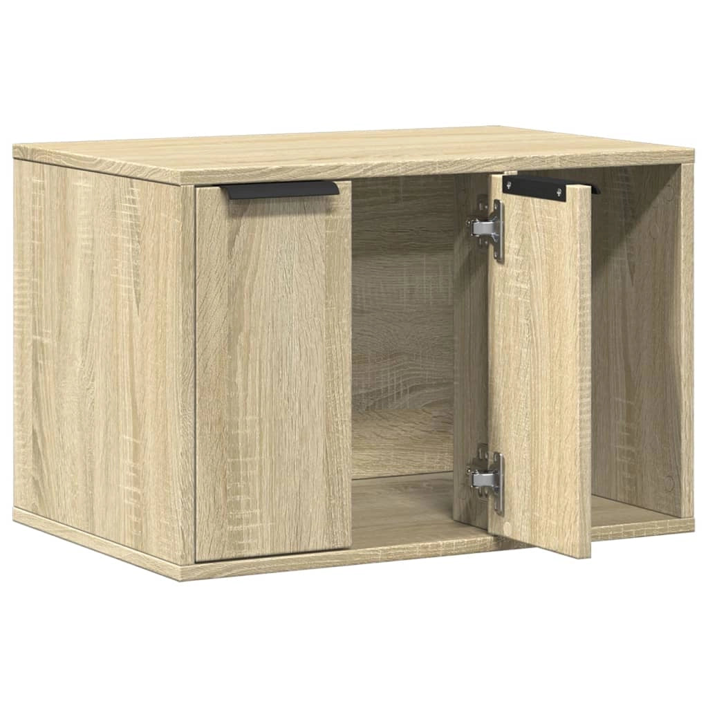 Mobiletto per lettiera per gatti in legno ingegnerizzato Sonoma marrone 02_0043341