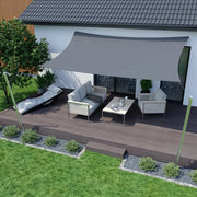 Trade Shop - Vela Tenda Rettangolare Parasole Protezione Sole Ombra Giardino 2x3 Mt Grigio 222583 -