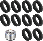 Set di sostituzione per filtro per fontane per gatti - 10 pezzi - Adatto per fontane da 2,2 L/2,5 L - Nero