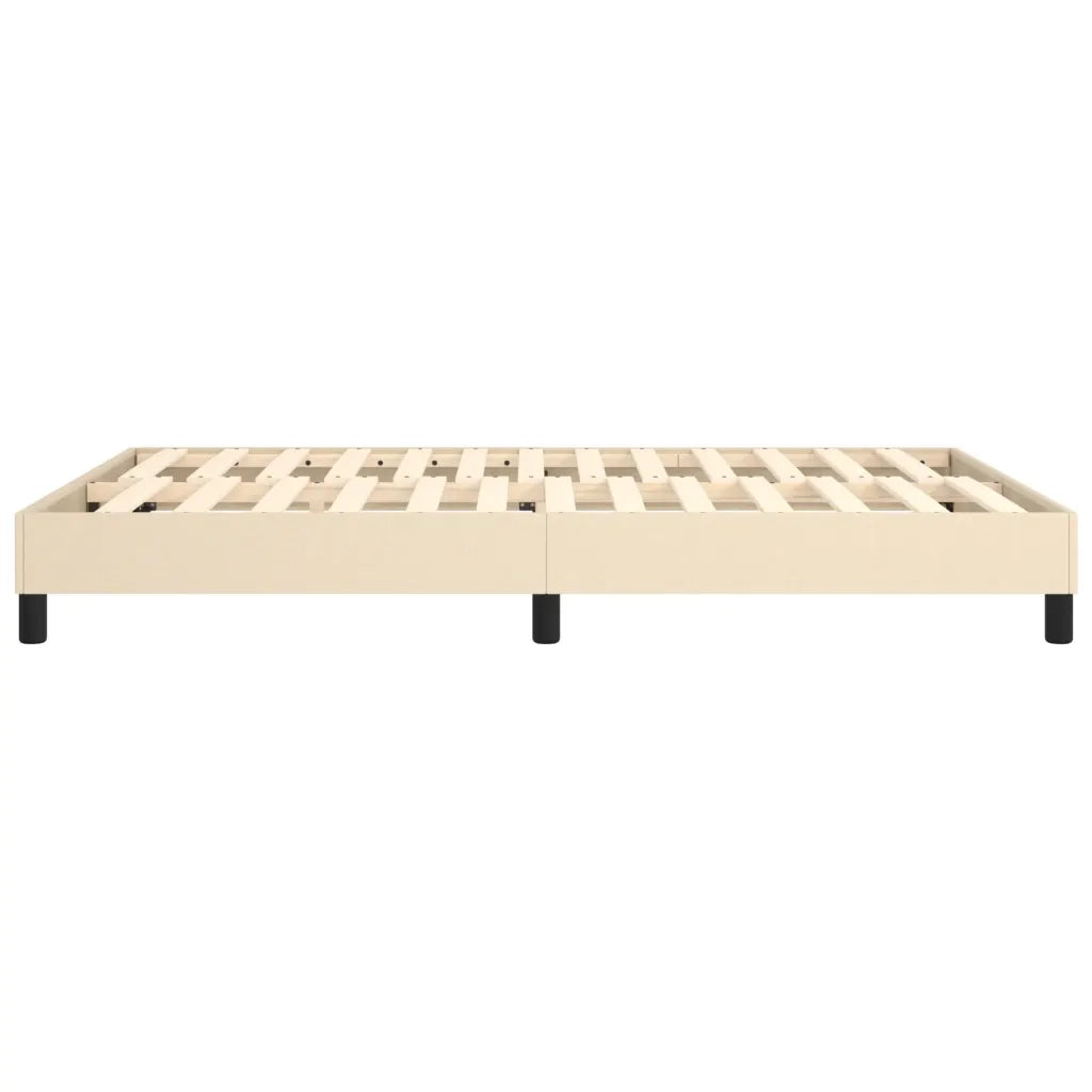 Struttura Letto a Rete a Molle Crema 140x190 cm in Tessuto 3120513