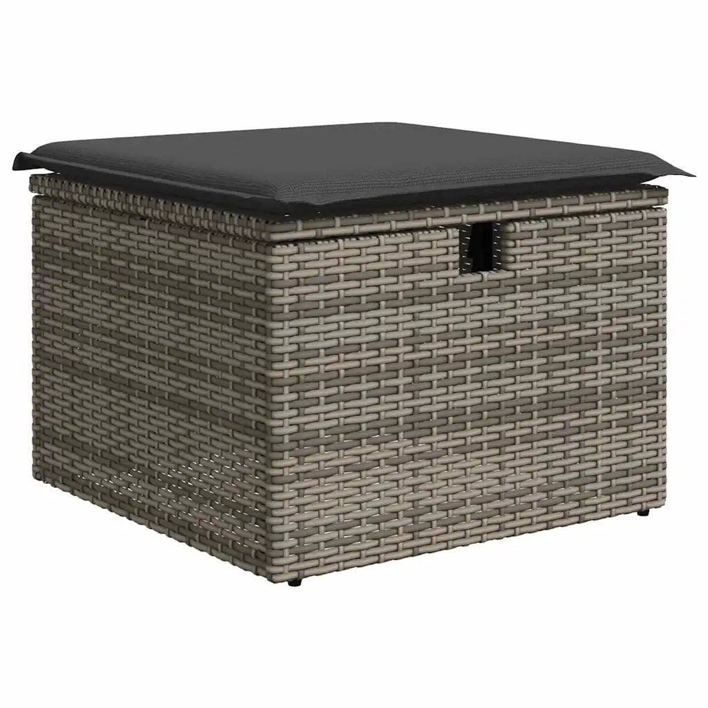 Set Divano da Giardino con cuscino 8 pcs Grigio polyrattan