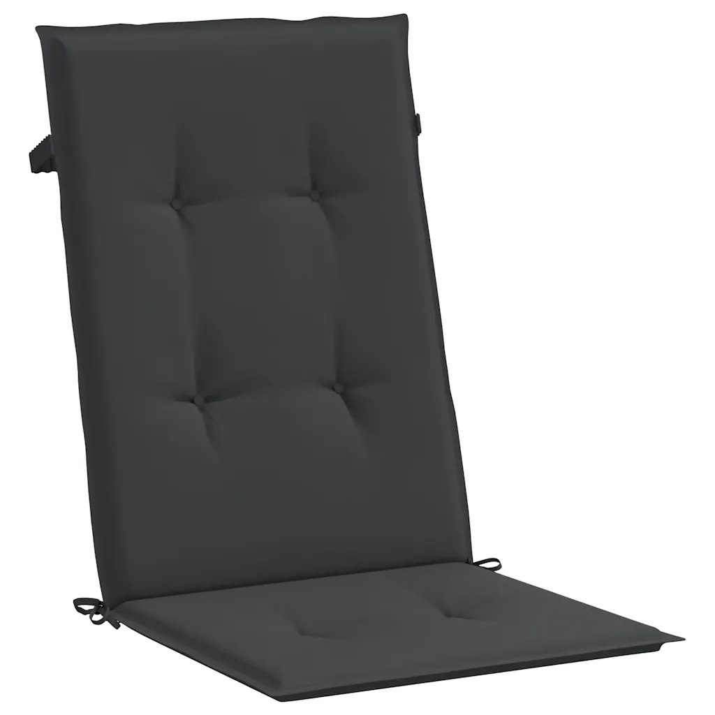 Cuscini per Sedie 2 pz Neri 120x50x3 cm in Tessuto 47538